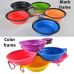 Black frame foldable silicone dog bowl portable pet food utensil pet foldable bowl cat bowl dog bowl pet bowl