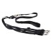 Nylon double-ended traction rope for dogs three-end traction set with adjustable pull belt and one-to-three traction rope