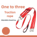 Nylon double-ended traction rope for dogs three-end traction set with adjustable pull belt and one-to-three traction rope