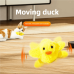 Electric gravity duck cat toy plush sound duck toy self-entertainment cat stick pet toy