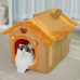 Cat and dog house bed for winter warmth for small dogs and cats in all seasons, washable dog house and cat bed, pet supplies