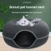 Customized felt cat bed donut four seasons pet bed drilled tunnel toy bed cat bed semi-enclosed cat bed