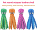 New pet plush toy octopus skin shell dog educational chewing sound toy octopus cat and dog supplies