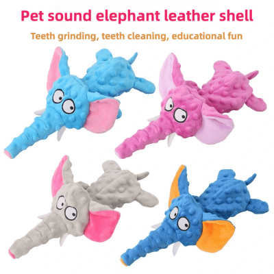 New pet plush toy elephant leather shell dog interactive non-filled sound paper toy cat and dog supplies